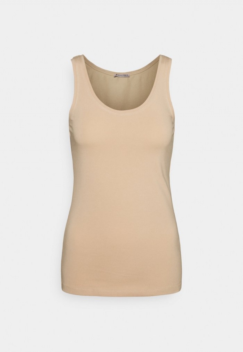 Anna Field Outlet Basic Tank 3Er Pack Top T-Shirt Dames Zwart | NL-0913642-XS