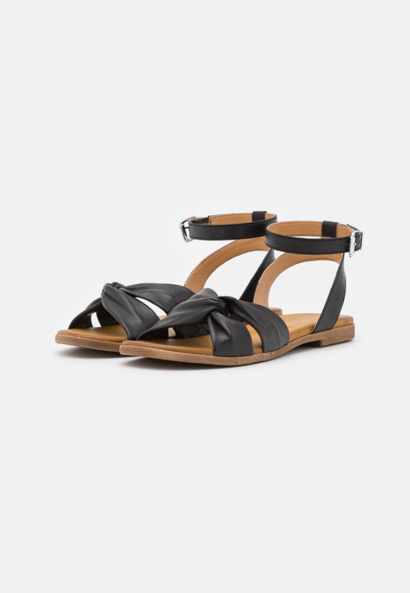 Anna Field Outlet Leather Sandalen Dames Zwart | NL-8425910-ZM