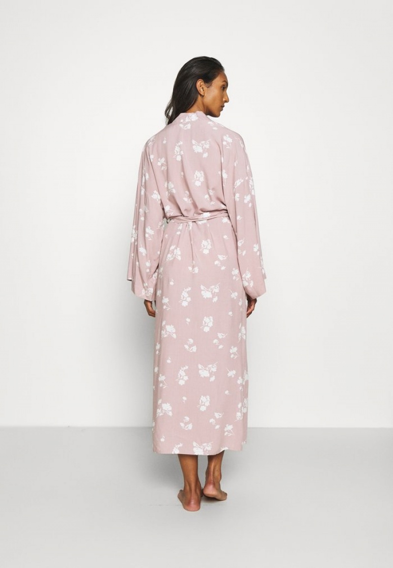 Anna Field Outlet Lisha Long Printed Robe Jurken Gown Bathrobe Dames Gekleurd | NL-0479136-NK