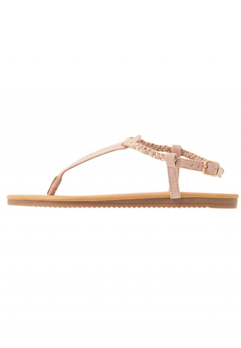 Anna Field Outlet T-Bar Sandalen Dames Roze Goud | NL-9568074-IA