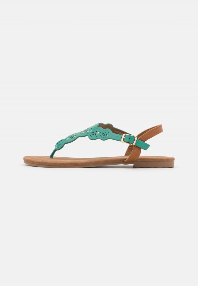 Anna Field Outlet T-Bar Sandalen Dames Turquoise | NL-1275846-KR