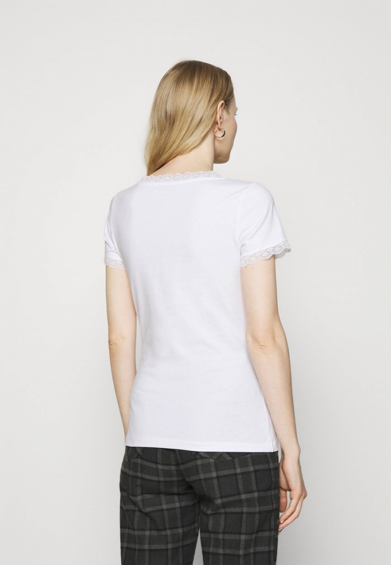 Anna Field Promo Basic T-Shirt Dames Wit | NL-5024739-LN