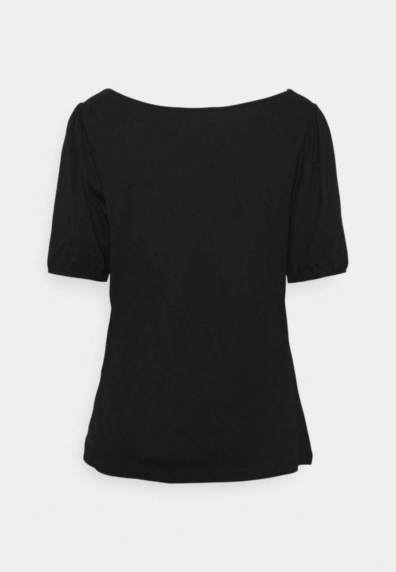 Anna Field Promo Basic T-Shirt Dames Zwart | NL-1623950-BK