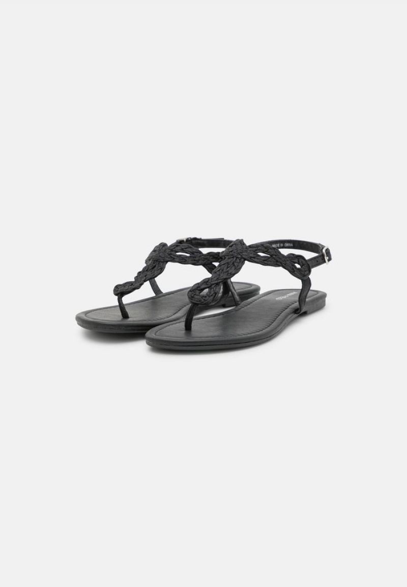 Anna Field Promo T-Bar Sandalen Dames Zwart | NL-7601259-RE