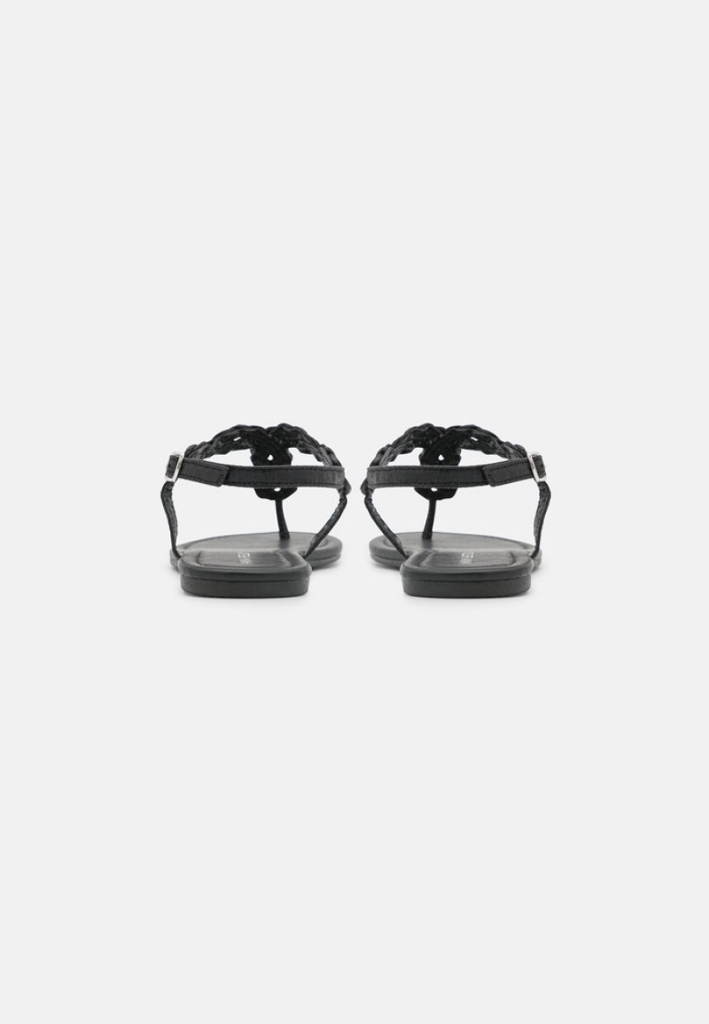 Anna Field Promo T-Bar Sandalen Dames Zwart | NL-7601259-RE