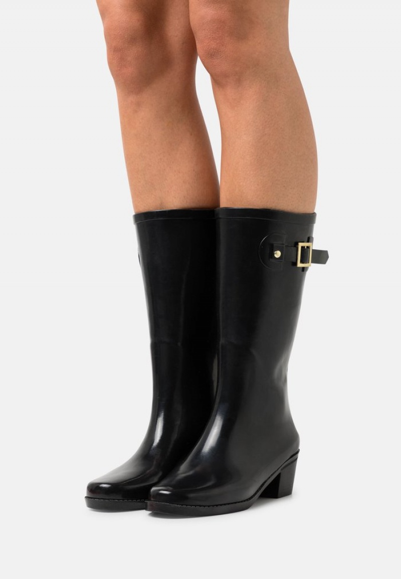 Anna Field Promo Wellies Laarzen Dames Zwart | NL-6173289-BT