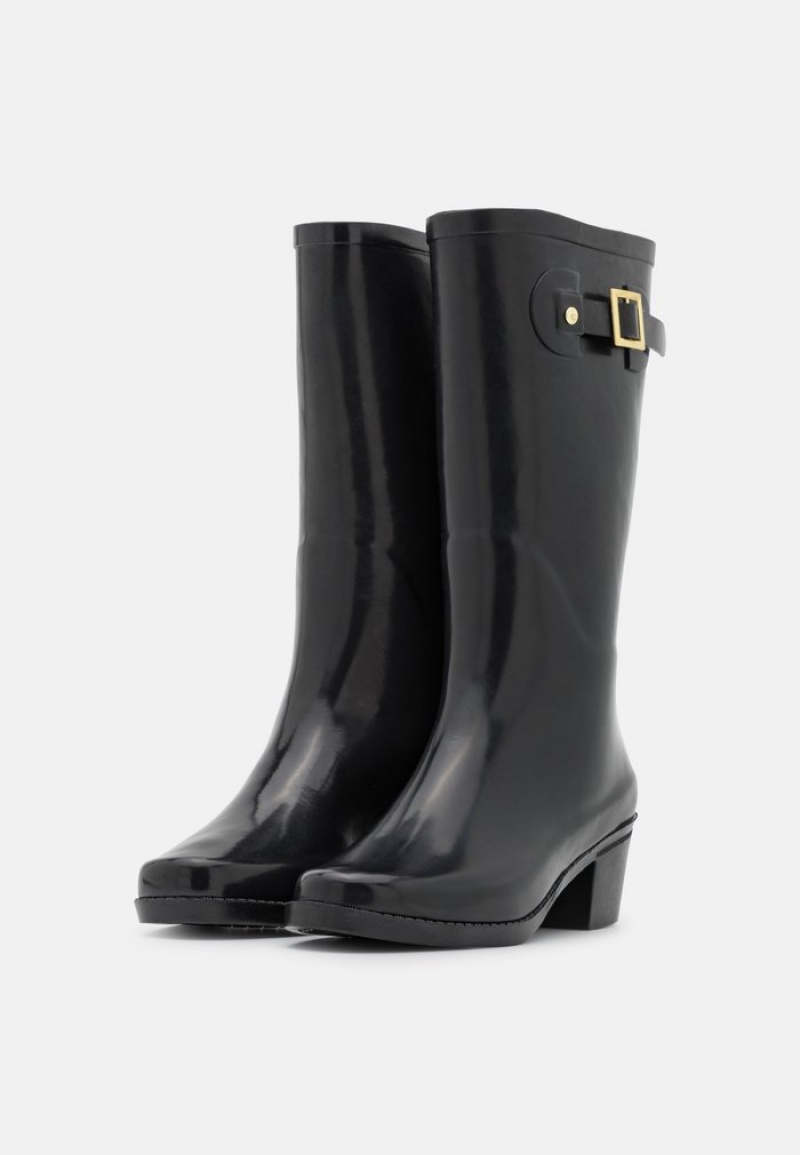 Anna Field Promo Wellies Laarzen Dames Zwart | NL-6173289-BT