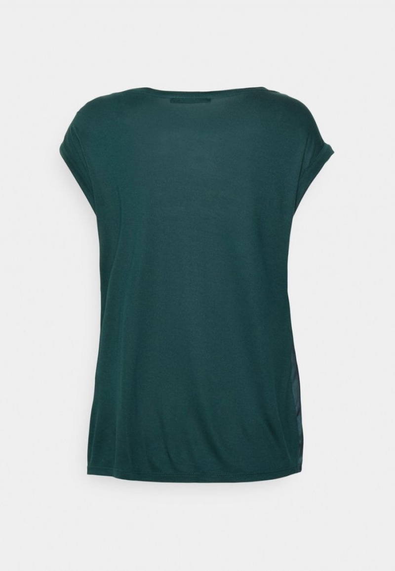 Anna Field Top 10 Basic T-Shirt Dames Donkergroen | NL-3894127-AW