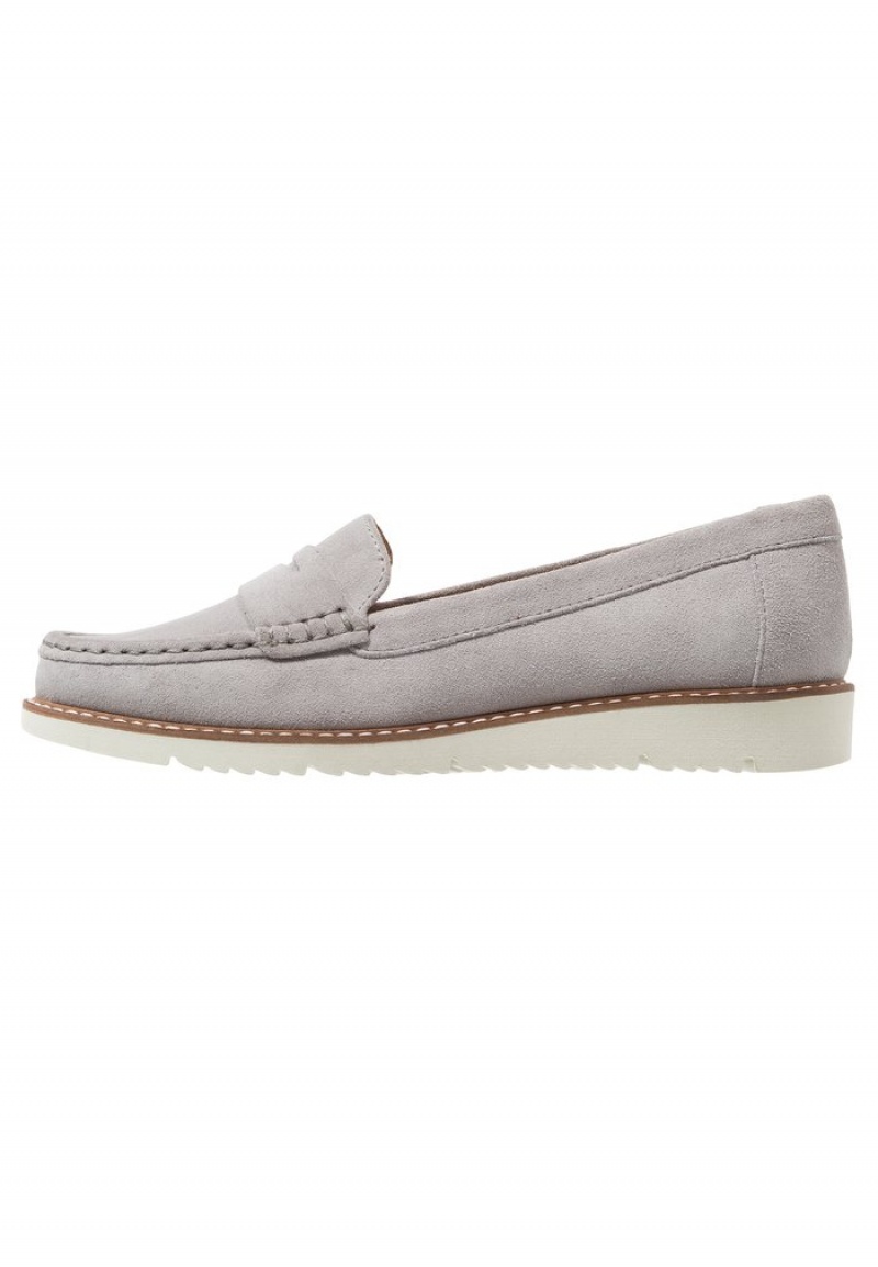 Anna Field Top 10 Comfort Leather Slip-Ons Laag Schoenen Dames Grijs | NL-6739154-LV