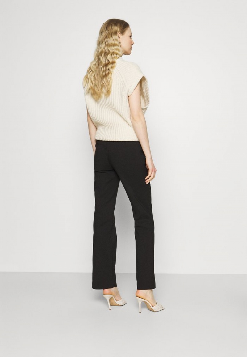 Anna Field Top 10 Flared Business Broek Dames Zwart | NL-7023981-DW