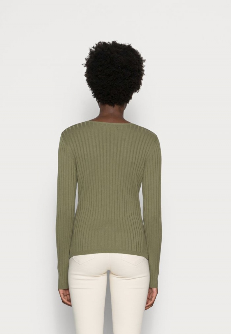 Anna Field Top 10 Jumper Pullover Dames Khaki | NL-0138629-PT