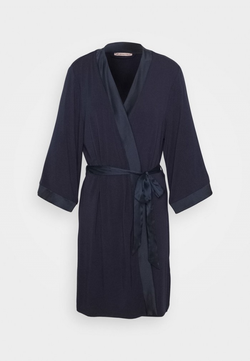 Anna Field Top 10 Jurken Gown Bathrobe Dames Donkerblauw | NL-9761358-BL