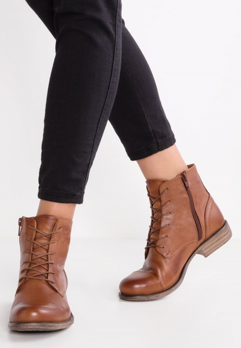 Anna Field Top 10 Leather Booties Enkellaarzen Dames Bruin | NL-5978430-CH