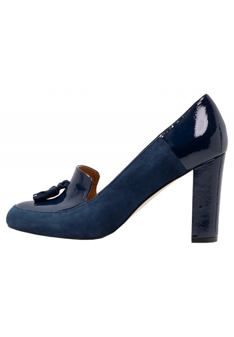 Anna Field Top 10 Leather Klassieke Heels Hakken Dames Donkerblauw | NL-7683591-DI