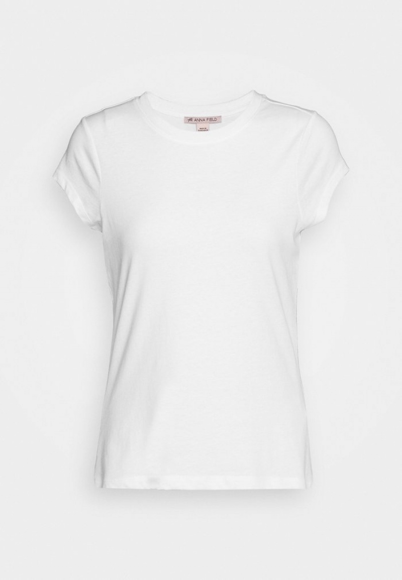 Anna Field Wholesale Basic T-Shirt Dames Wit | NL-4621798-IF