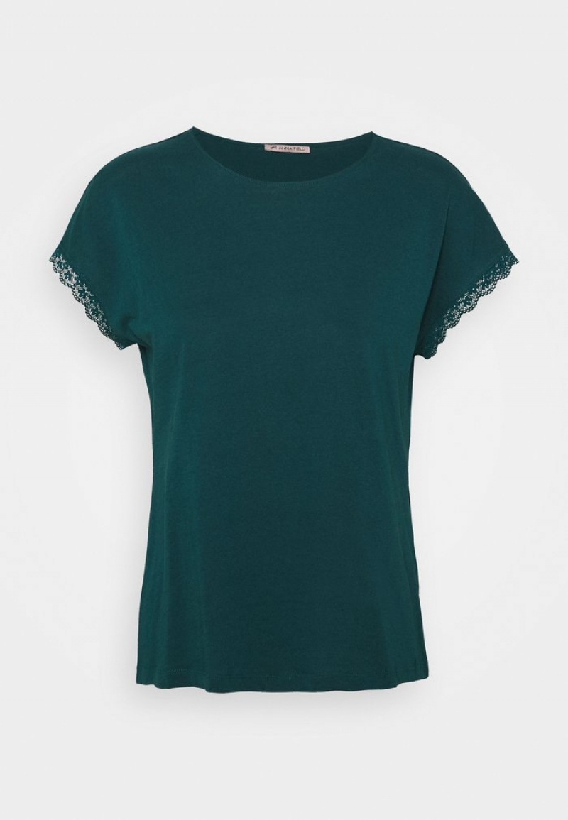 Anna Field Wholesale Basic T-Shirt Dames Turquoise | NL-6298710-PR