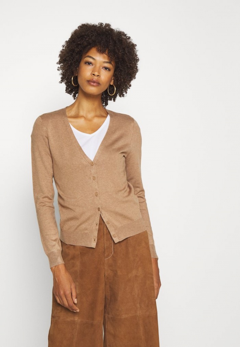 Anna Field Wholesale Basic V-Neck Cardigan Dames Bruin | NL-1850624-VK